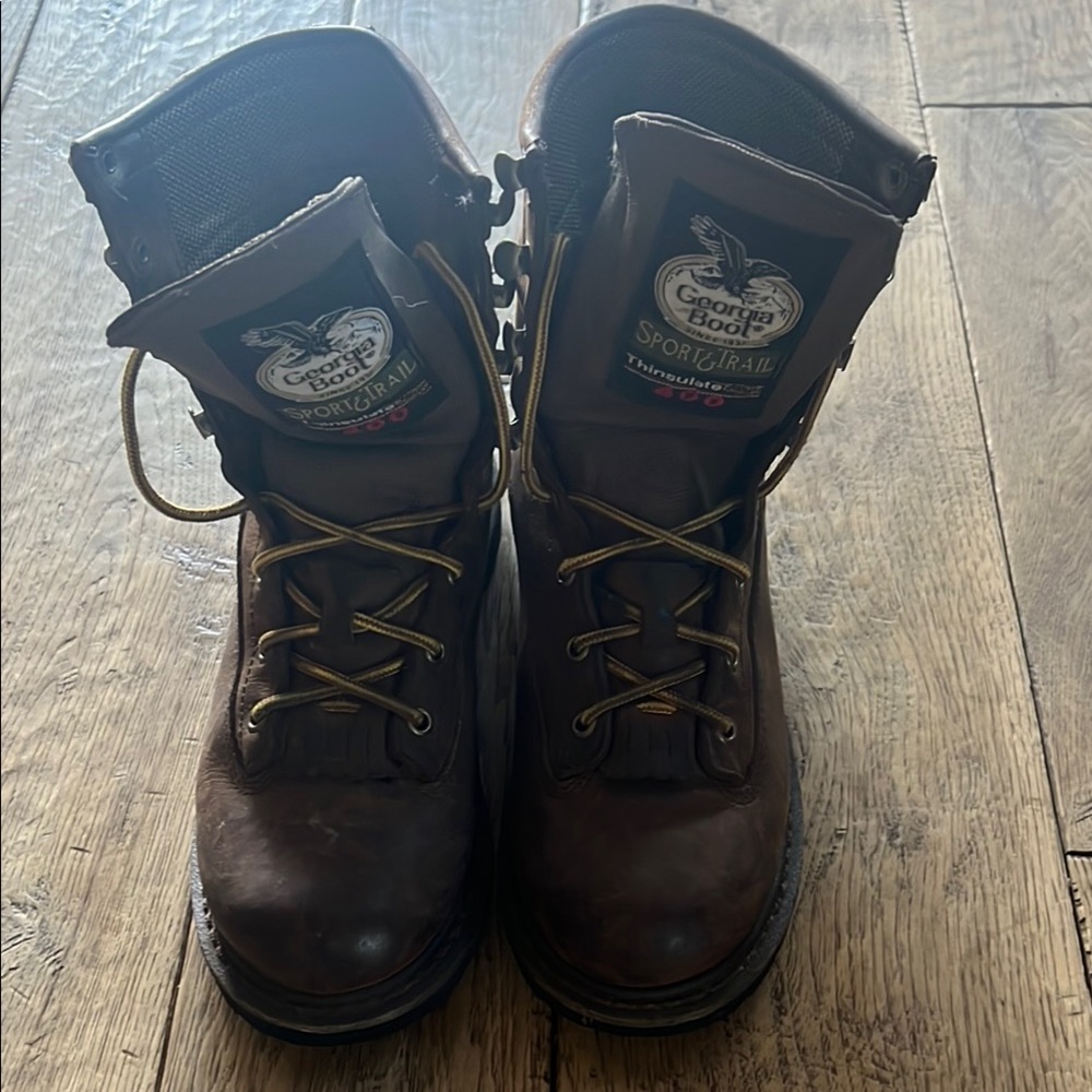 Georgia Boot Brown Leather Work Boots